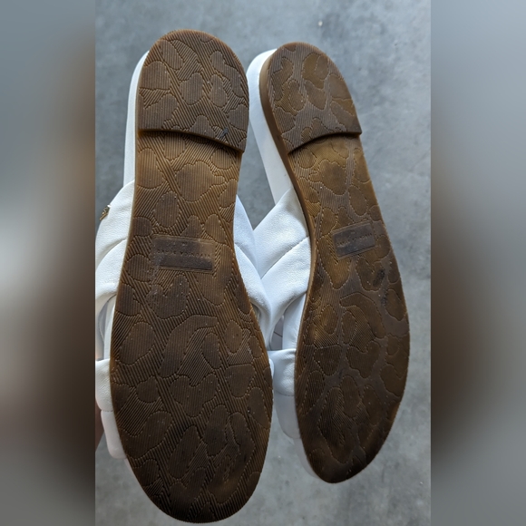 Veronica Beard white leather slides W8 - Picture 3 of 5
